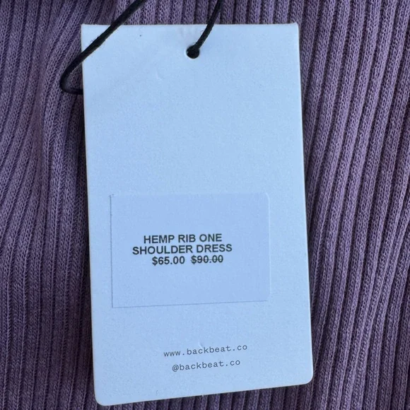 NWT Back Beat Co Hemp Rib One-shoulder Dress - Picture 4 of 6